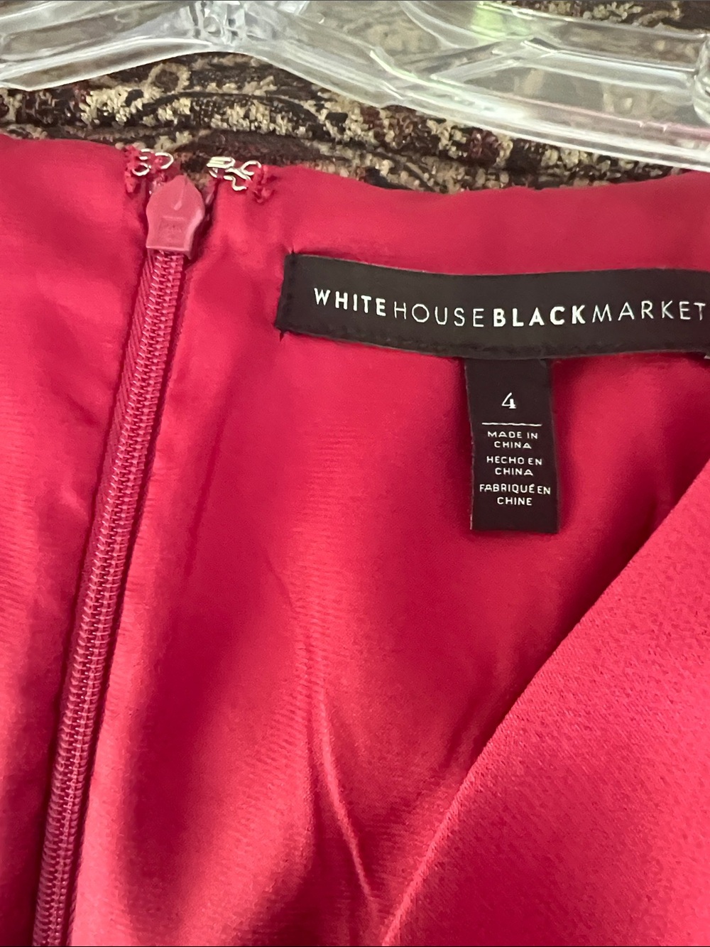 Worn 1x White House Black Market Fuchsia Midi Sheath Dress. Size 4 - Picture 3 of 5
